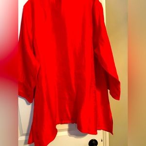 Beautiful red shiny jacket perfect for social occasions